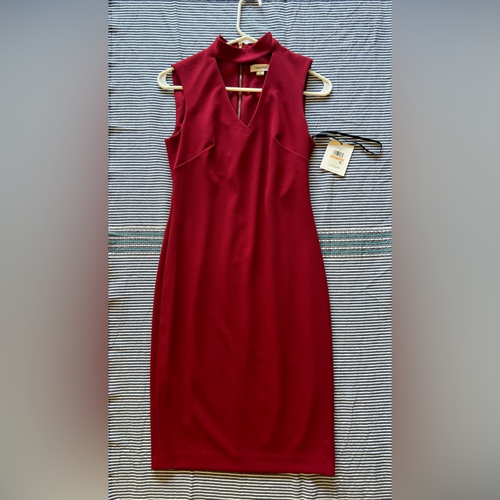 New with tags Calvin Klein red dress.